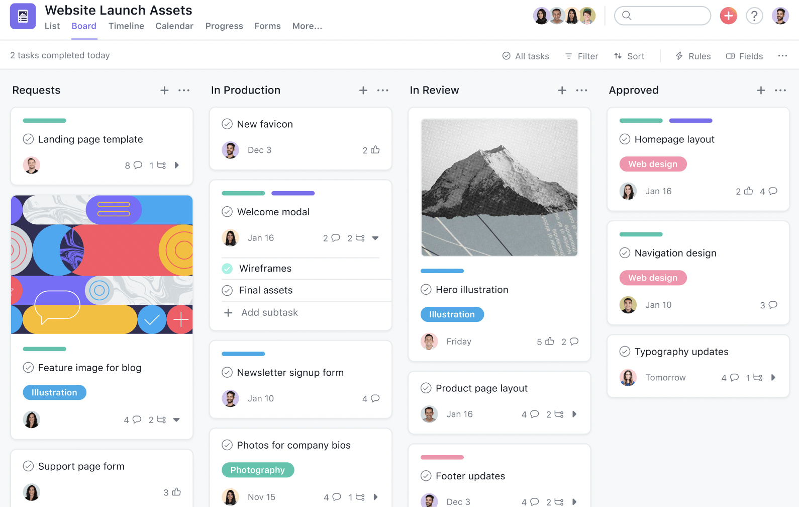 Project Management Tool: Asana Subtask Assignment