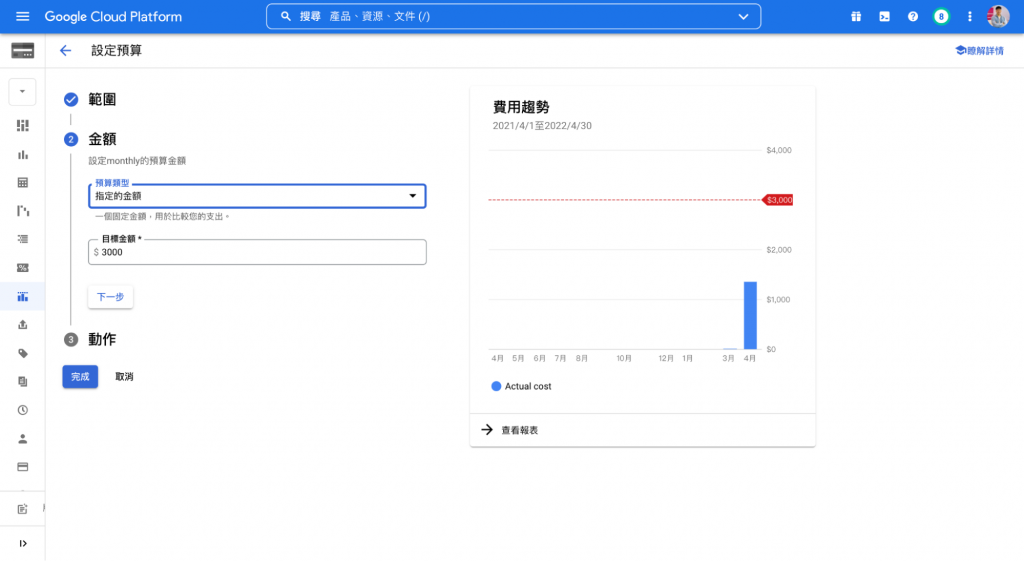 預算和快訊 使用範例五