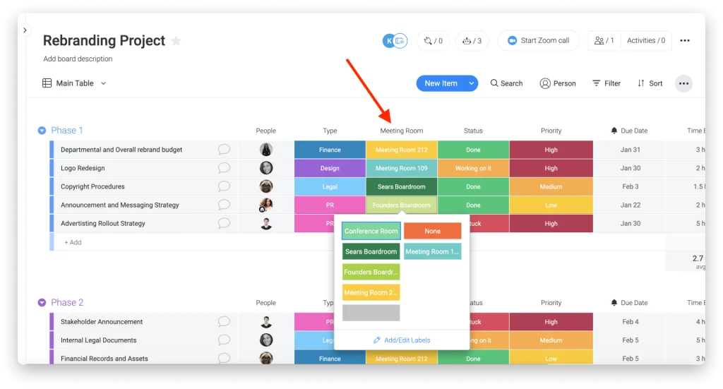 Monday.com workload management tool
