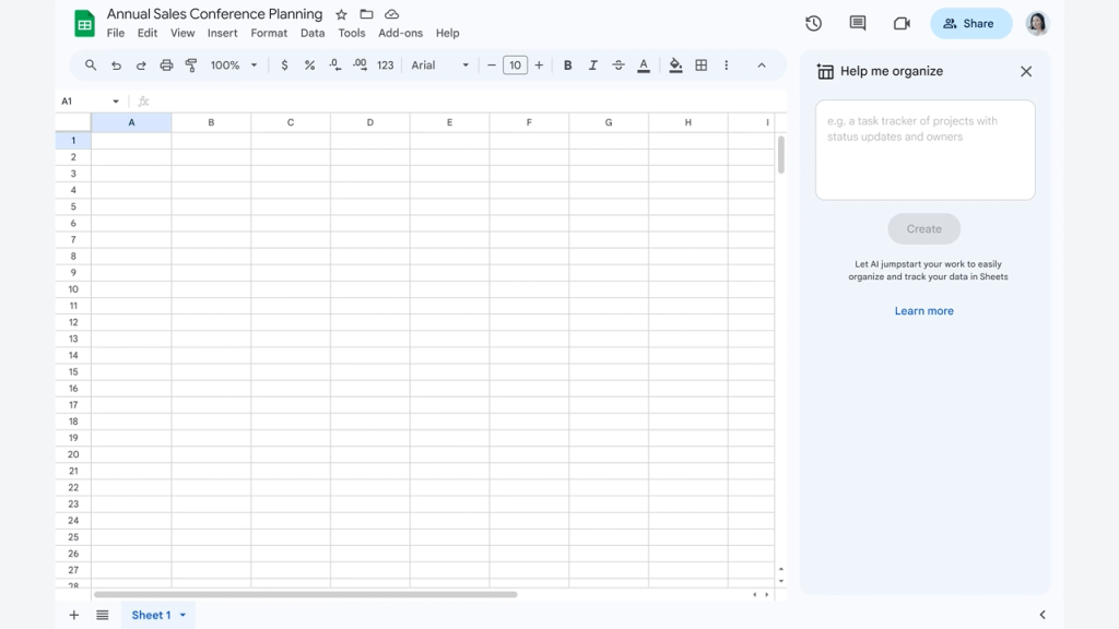 Gemini in Google Sheets