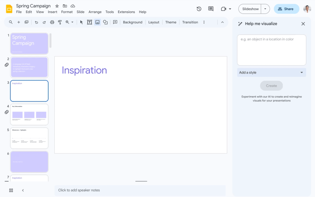 Gemini in Google Slides