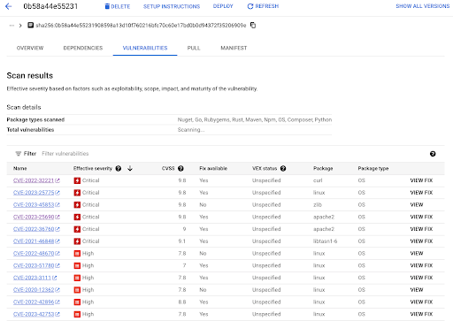 Google Cloud 應用程式的資安功能 - 針對容器的資安服務 Vulnerability Scanning