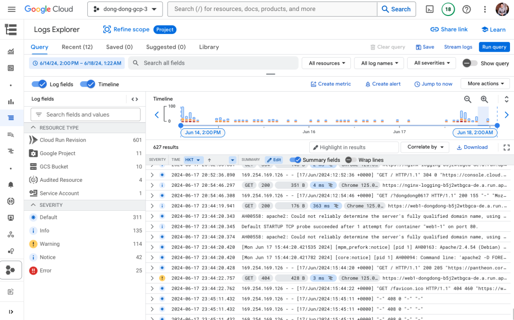 Google Cloud 整體安全機制 Cloud Logging