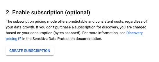 Google Cloud Security Command Center - 選擇 Discovery 的訂閱模式 
