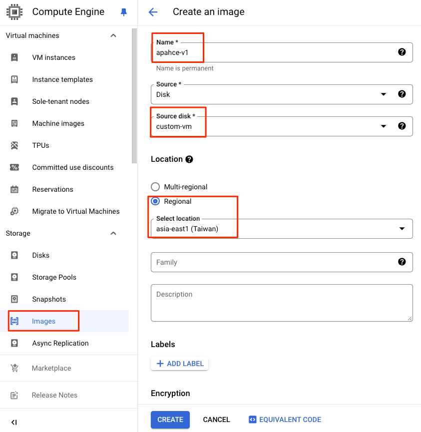 Google Cloud - 建立 Image