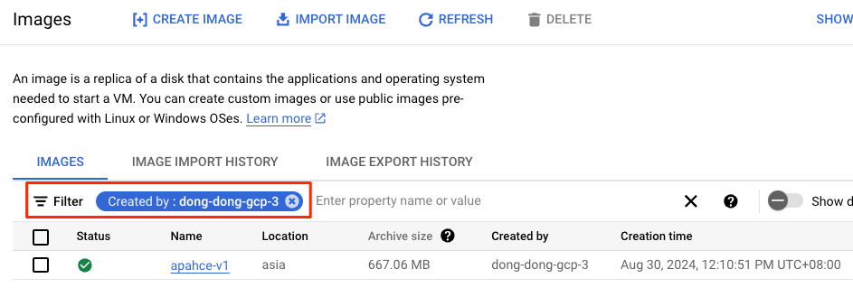 Google Cloud - 確認 Image 建立完成