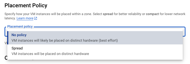 Google Cloud - 設定 Instance Template 的 Placement Policy
