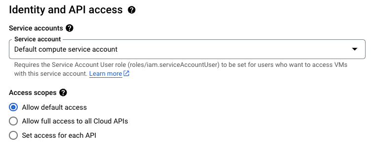Google Cloud - 設定 Instance Template 的 Service Account