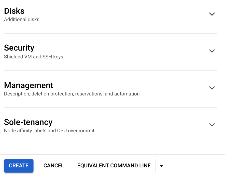 Google Cloud - 設定 Instance Template 其他進階選項