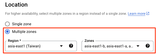 Google Cloud - 設定 Instance Group 的 Location