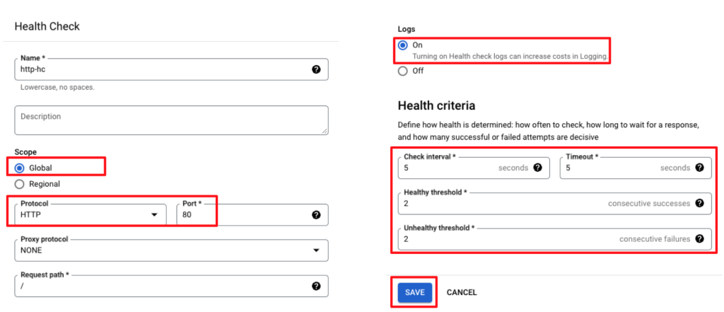 Google Cloud - Health Check 設定