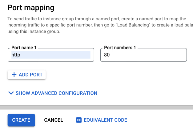 Google Cloud - 設定 Instance Group 的 Port mapping