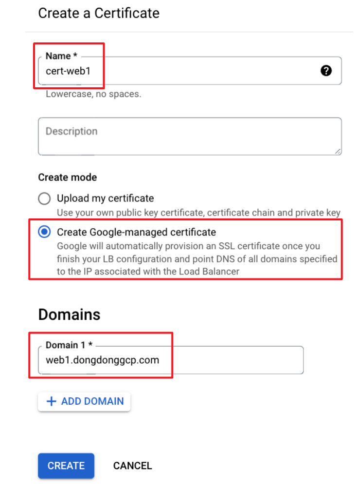 Google Cloud - SSL 憑證命名和設定