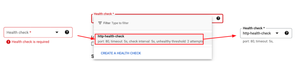 Google Cloud - 後端選擇 Health Check