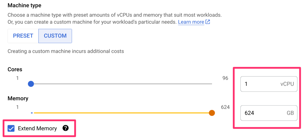 GCP VM 基本計費方式-N1 加開擴充記憶體