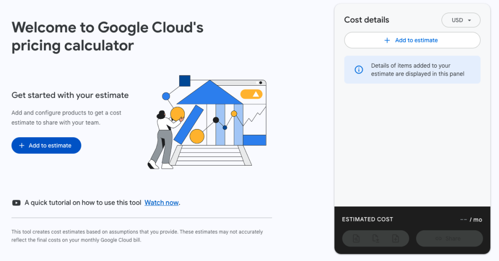 GCP VM 價格計算機-新版 GCP 價格計算機首頁