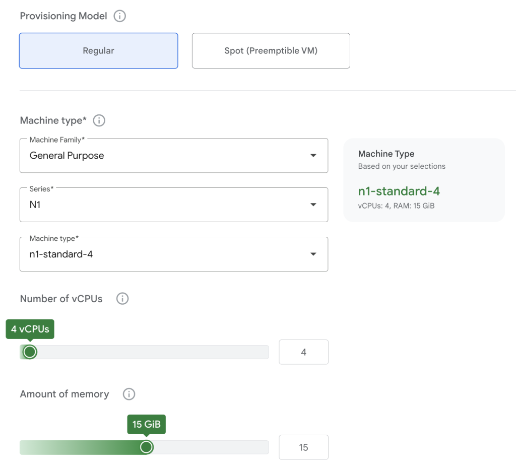 GCP VM 價格計算機-新版 GCP 價格計算機-設定主機規格